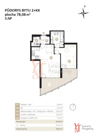 Pronájem bytu 2+kk, Praha - Smíchov, 78 m2