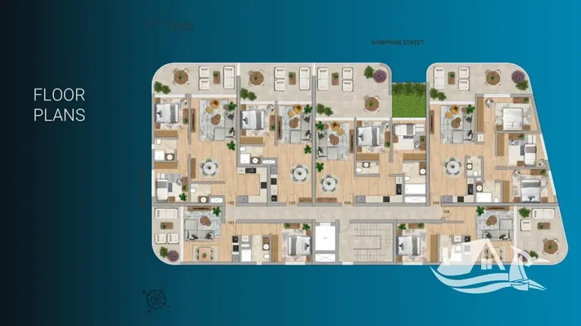 Prodej bytu 2+kk, Lemesos, Kypr, 50 m2