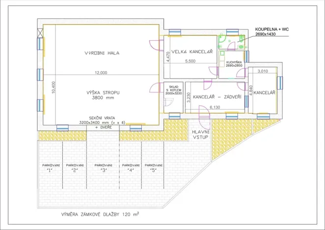 Pronájem výrobních prostor, Bílovice nad Svitavou, Obřanská, 249 m2