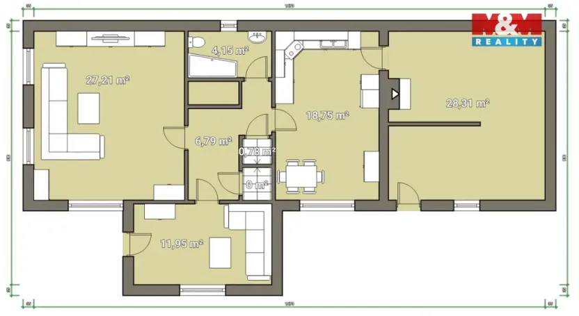 Prodej rodinného domu, Bezvěrov - Chudeč, 145 m2