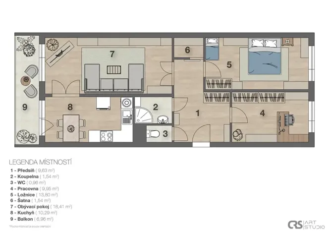 Pronájem bytu 3+1, Mladá Boleslav, Havlíčkova, 78 m2