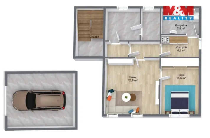 Prodej rodinného domu, Tři Dvory, 250 m2