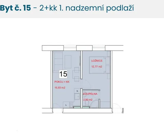 Pronájem bytu 2+kk, Staré Hradiště, U Pošty, 32 m2