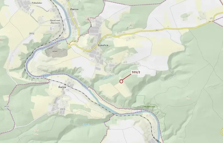 Dražba lesa, Sýkořice, 28 m2