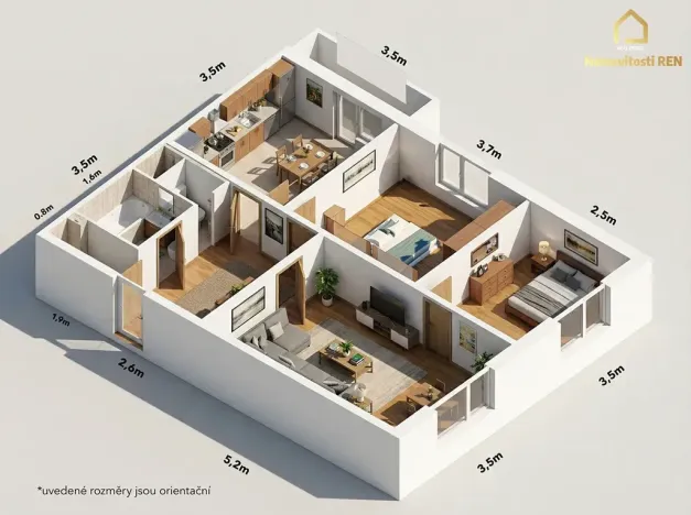 Prodej bytu 3+1, Ostrava, Slavíkova, 70 m2