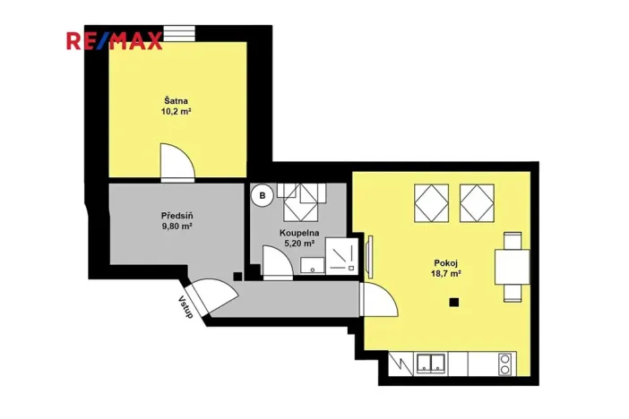Pronájem bytu 2+kk, Kolín, Kmochova, 44 m2