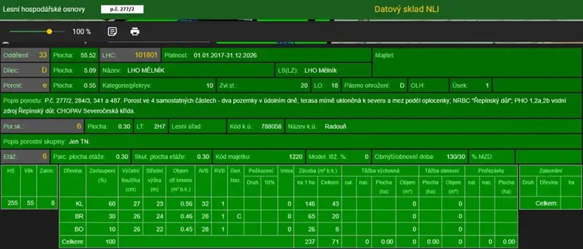 Prodej lesa, Mělnické Vtelno, 4059 m2