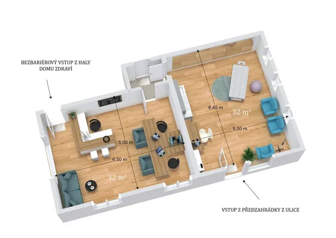 Pronájem kanceláře, Boskovice, Bedřicha Smetany, 64 m2