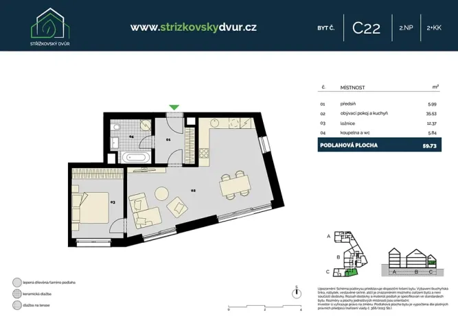 Prodej bytu 2+kk, Praha - Střížkov, Střížkovská, 60 m2