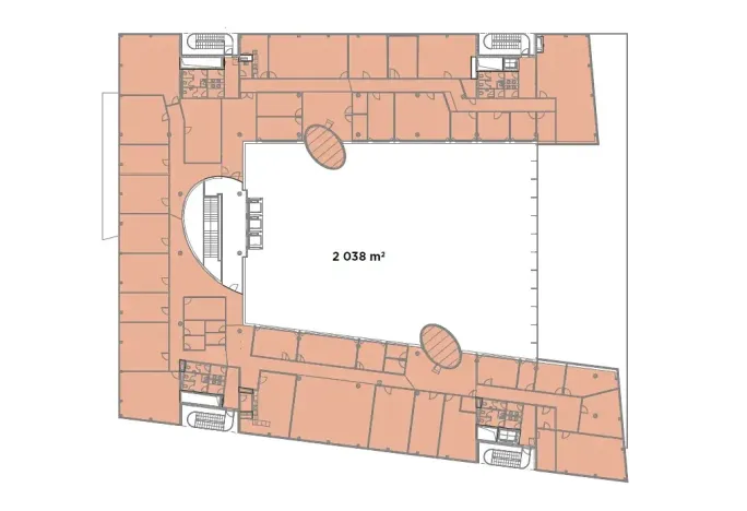 Pronájem kanceláře, Praha - Modřany, Mezi vodami, 1220 m2