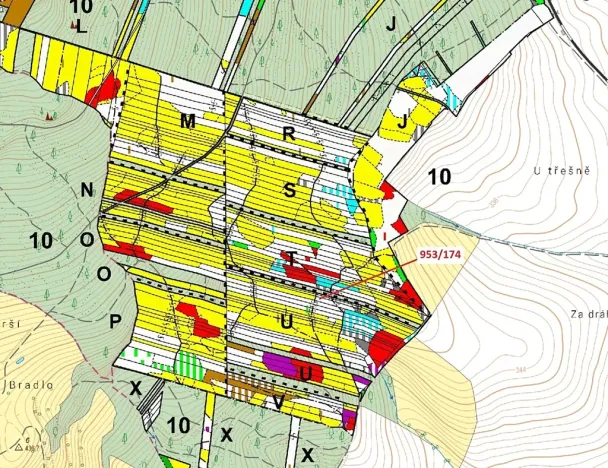 Dražba lesa, Nová Hradečná, 6275 m2