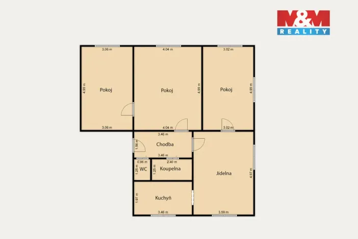 Prodej bytu 4+1, Sokolov, Sokolovská, 83 m2