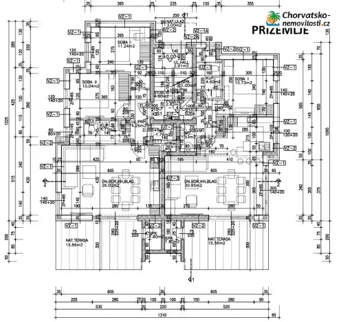 Prodej bytu 2+1, Novalja, Chorvatsko, 76 m2