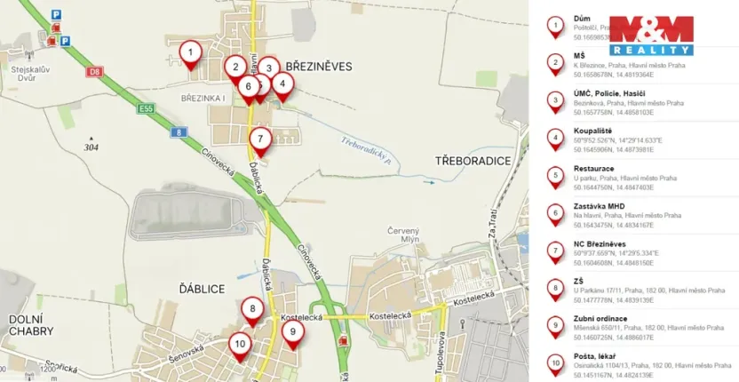 Pronájem rodinného domu, Praha - Březiněves, Poštolčí, 141 m2