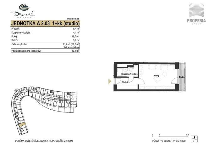 Pronájem bytu 1+kk, Brno, Bystrcká, 30 m2