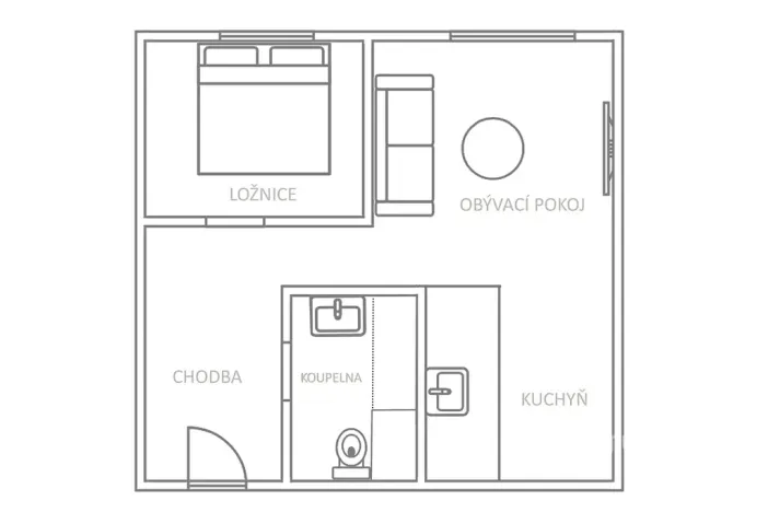Pronájem bytu 2+kk, Most, Františka Malíka, 40 m2