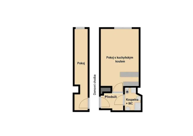 Prodej bytu 1+1, Praha, Hartigova, 34 m2