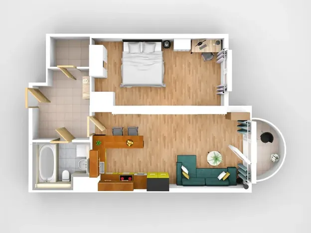 Pronájem bytu 2+kk, Praha - Řeporyje, Wiesenthalova, 59 m2