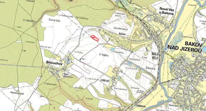 Prodej pole, Bítouchov, 13544 m2