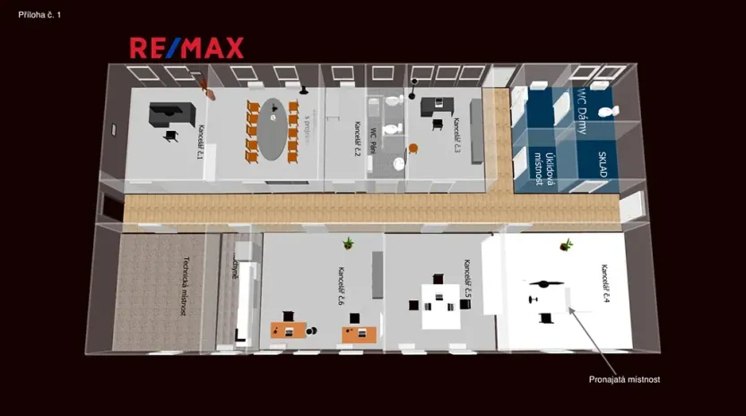 Pronájem kanceláře, Chlumec nad Cidlinou, Rooseveltova, 18 m2