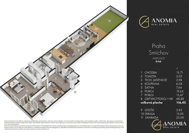 Prodej bytu 3+kk, Praha - Smíchov, Zdíkovská, 116 m2