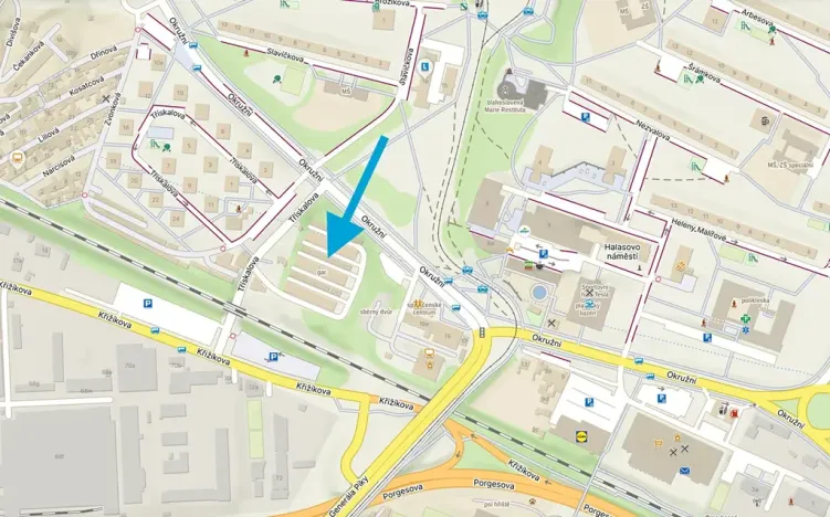 Pronájem garáže, Brno, Třískalova, 12 m2