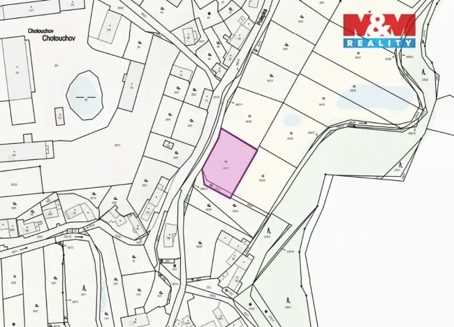 Prodej zahrady, Kořenice - Chotouchov, 1304 m2