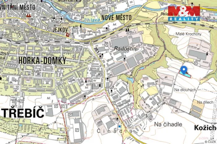 Prodej komerčního pozemku, Kožichovice, Žďárského, 6378 m2