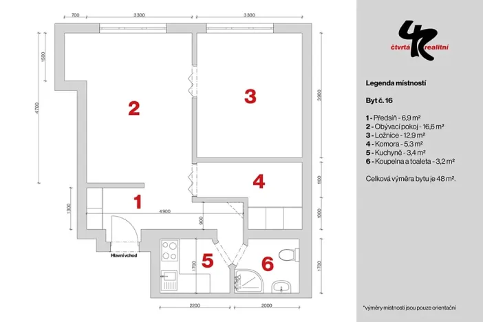 Prodej bytu 2+kk, Praha - Žižkov, Hartigova, 55 m2