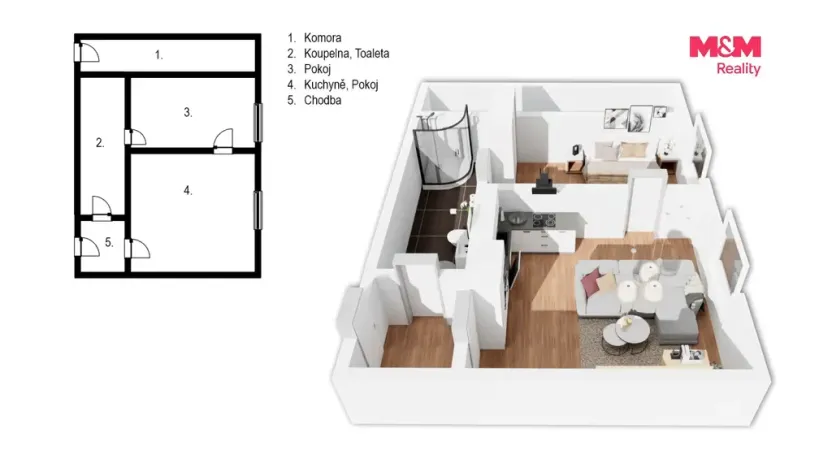 Prodej bytu 2+kk, České Budějovice - České Budějovice 3, Lipenská, 53 m2