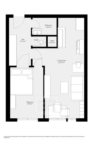 Pronájem bytu 2+kk, Praha - Bohnice, Zelenohorská, 42 m2