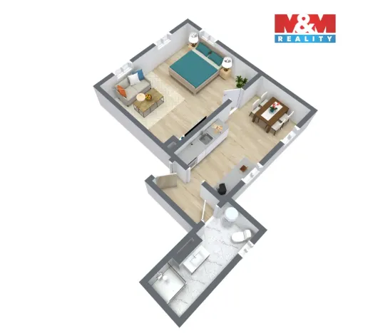 Prodej bytu 1+1, Benešov nad Ploučnicí, Palackého, 41 m2