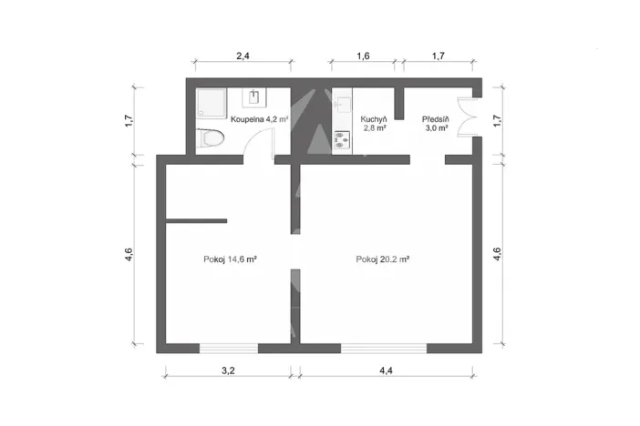 Prodej bytu 2+kk, Praha - Vinohrady, Velehradská, 47 m2