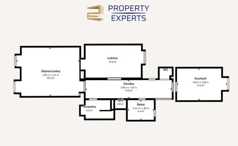 Pronájem bytu 2+1, Brno - Veveří, Antonínská, 72 m2