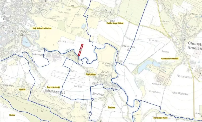 Prodej podílu pole, Dvůr Králové nad Labem, 675 m2