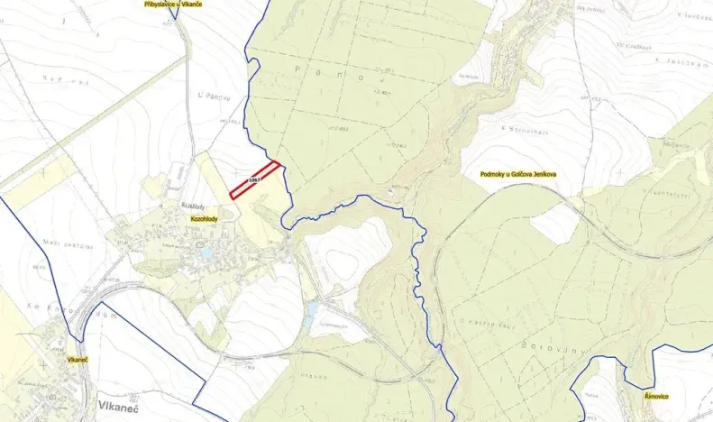 Prodej podílu pole, Vlkaneč, 5117 m2