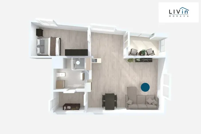 Pronájem bytu 2+kk, Olomouc, Wolkerova, 58 m2