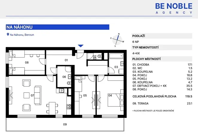 Prodej bytu 4+kk, Beroun, Na Náhonu, 120 m2