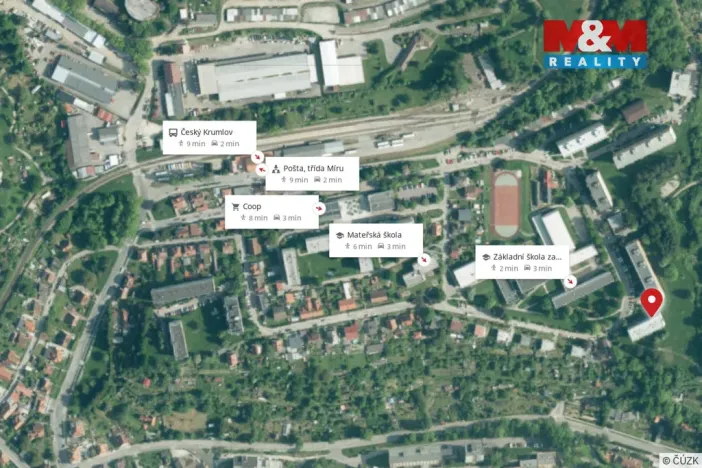 Pronájem bytu 3+1, Český Krumlov - Nádražní Předměstí, Za Nádražím, 62 m2