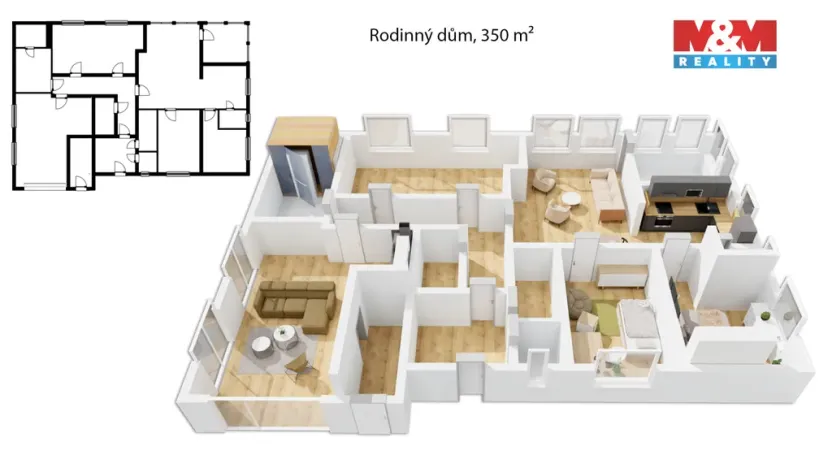 Prodej rodinného domu, Hradešín, 350 m2