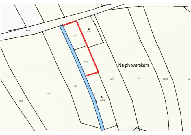 Prodej zahrady, Boršov nad Vltavou, K Pilotovi, 933 m2