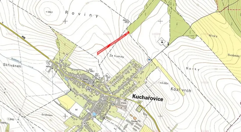 Prodej pole, Kuchařovice, 5868 m2