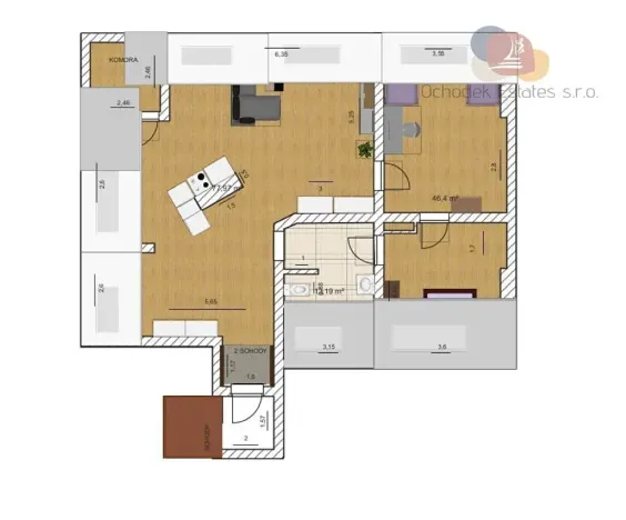 Pronájem bytu 3+kk, Prostějov, Plumlovská, 110 m2