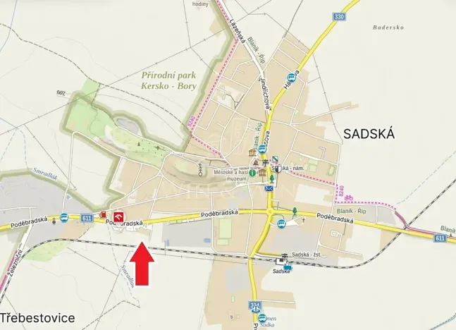 Prodej komerčního pozemku, Sadská, 2455 m2