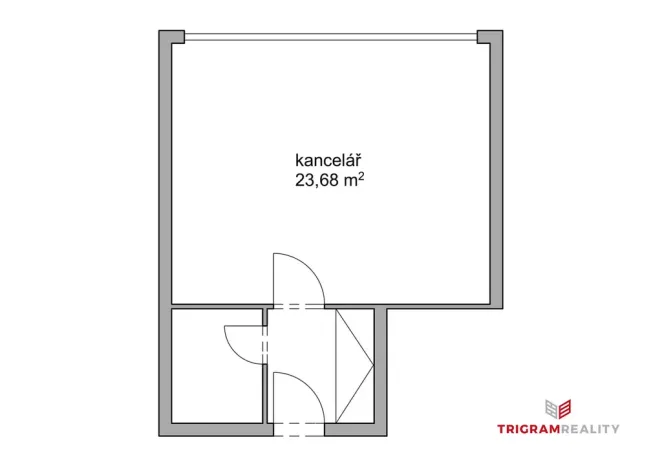 Pronájem kanceláře, Hradec Králové - Pražské Předměstí, Gočárova třída, 24 m2