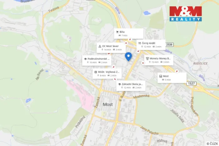 Prodej bytu 3+1, Most, W. A. Mozarta, 79 m2