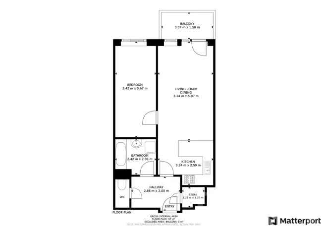 Prodej bytu 2+kk, Praha - Letňany, Bechlínská, 53 m2