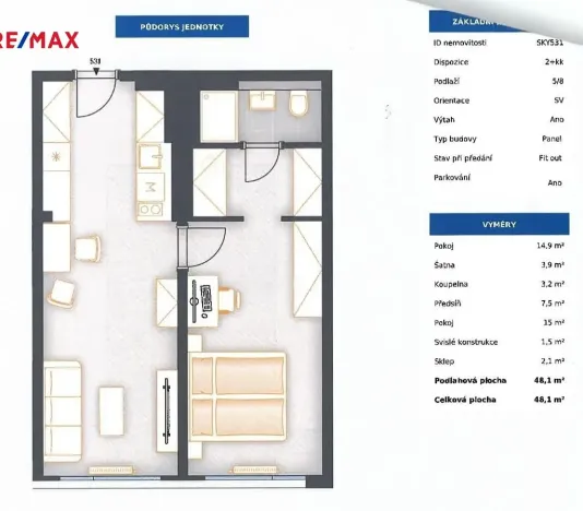 Prodej bytu 2+kk, Praha - Chodov, Čenětická, 48 m2