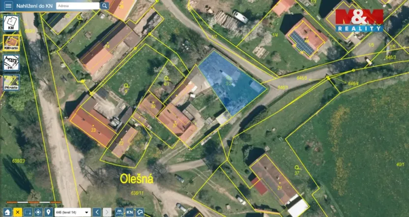 Prodej pozemku pro bydlení, Načeradec - Olešná, 636 m2
