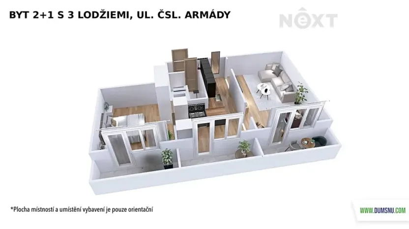 Prodej bytu 2+1, Šumperk, Čsl. armády, 56 m2